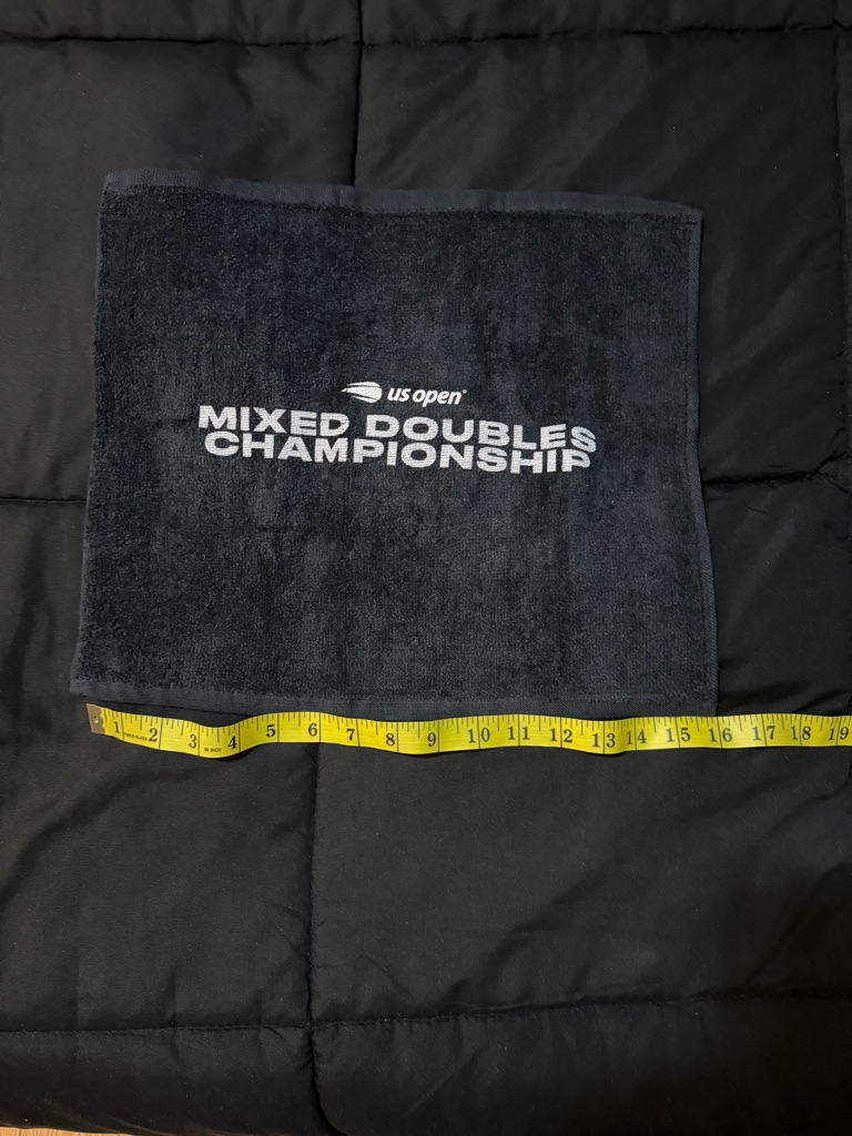 Us Open Mixed Doubles Championship Black Logo Towel